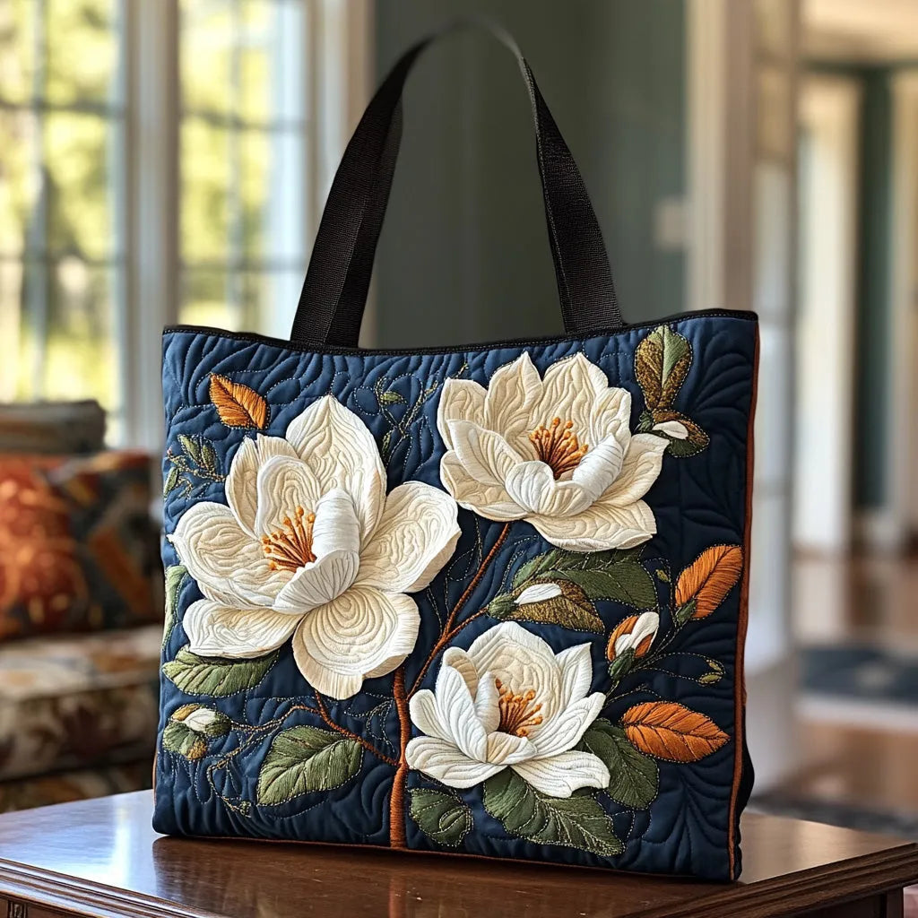 Ręcznie szyta torba tote - Delikatna Magnolia