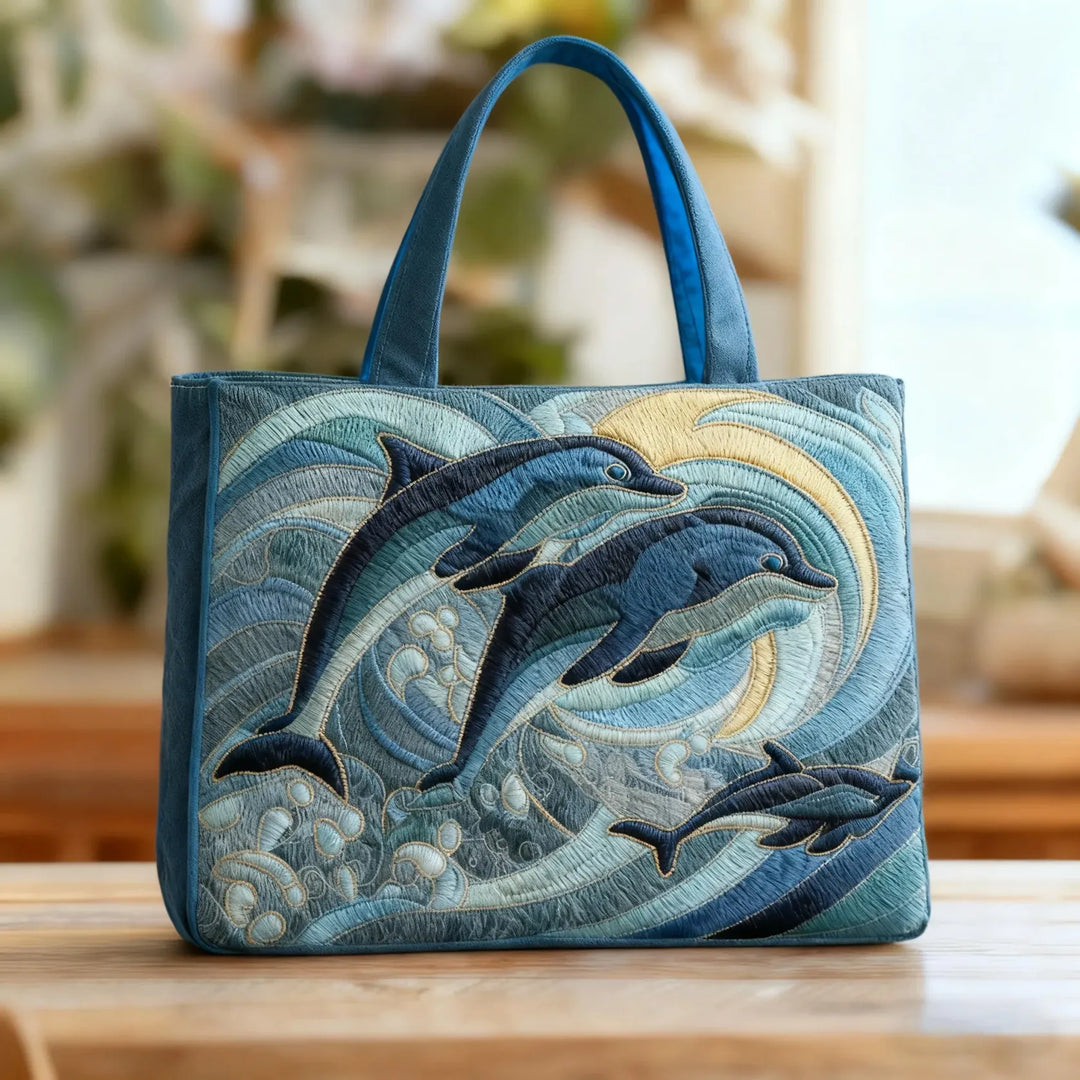 Ręcznie Robiona Torba - Delfin z Oceanu