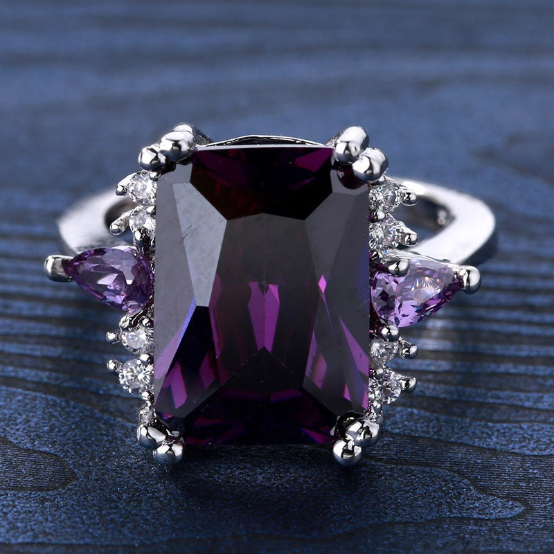Pierścionek Franziska ametyst | Złoto