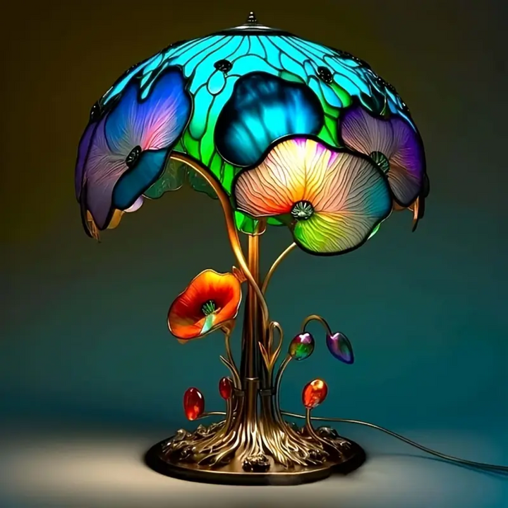 Lampa Boho Chic z Grzybem i Kwiatem