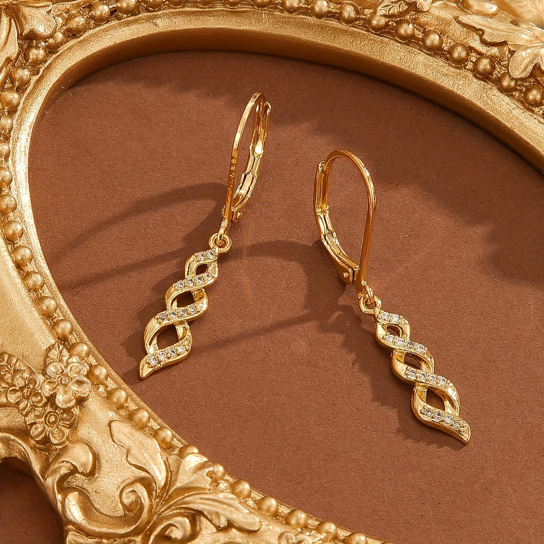 Kolczyki skręcane Ava | Złoto