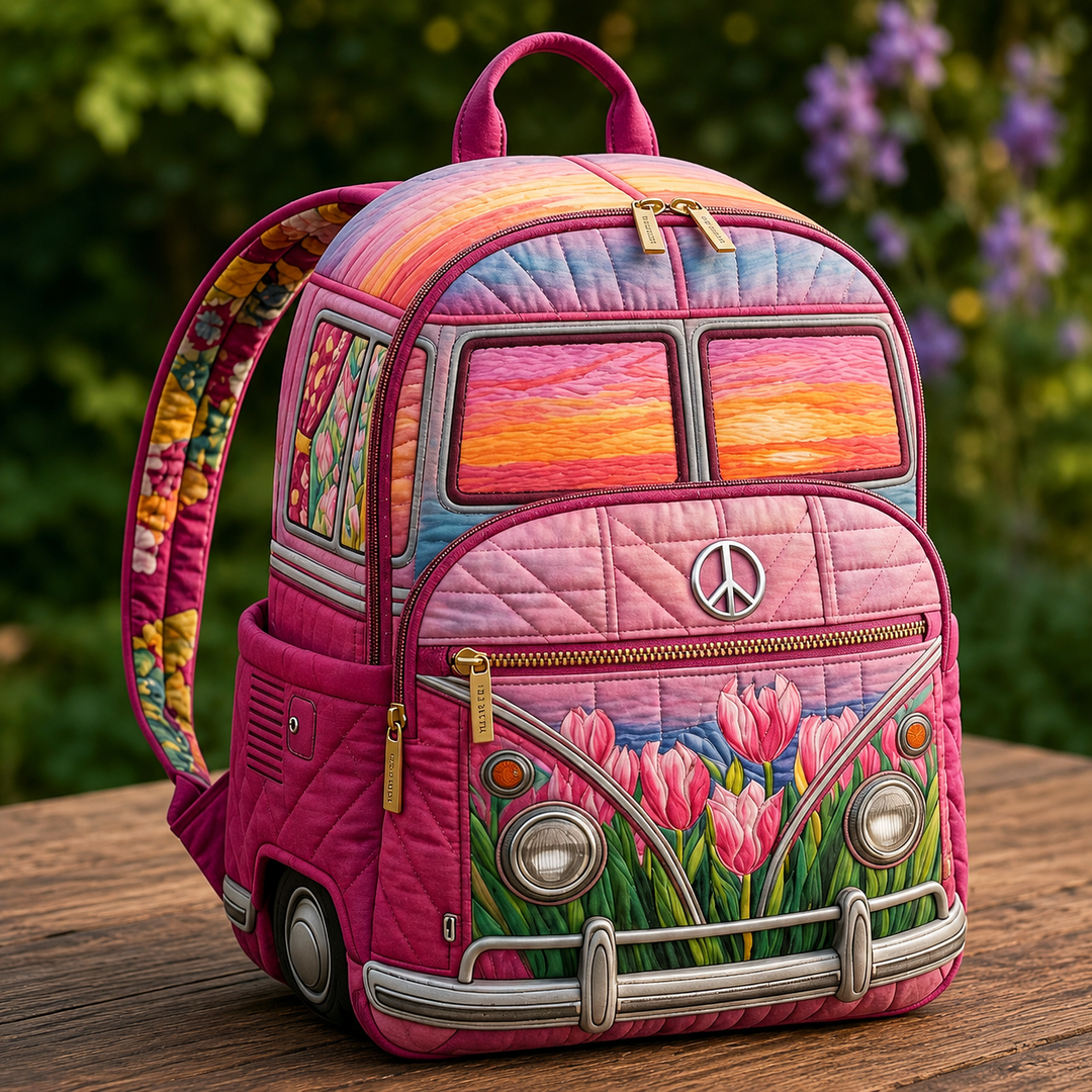 Boho Plecak - Kolor Różowej Zmierzchu