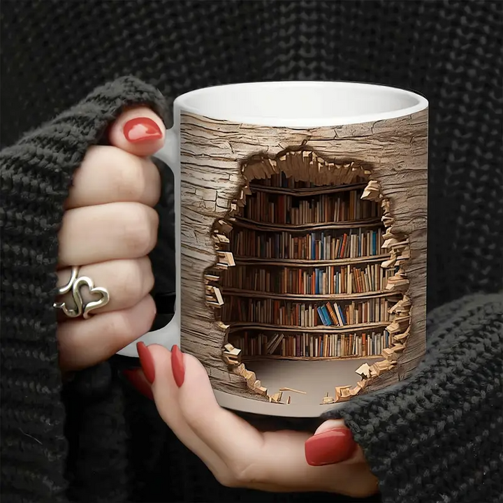Zachwycający Kubek Z Biblioteką Aktywowaną Ciepłem