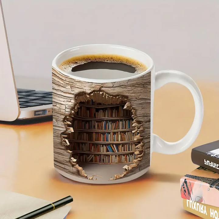 Zachwycający Kubek Z Biblioteką Aktywowaną Ciepłem