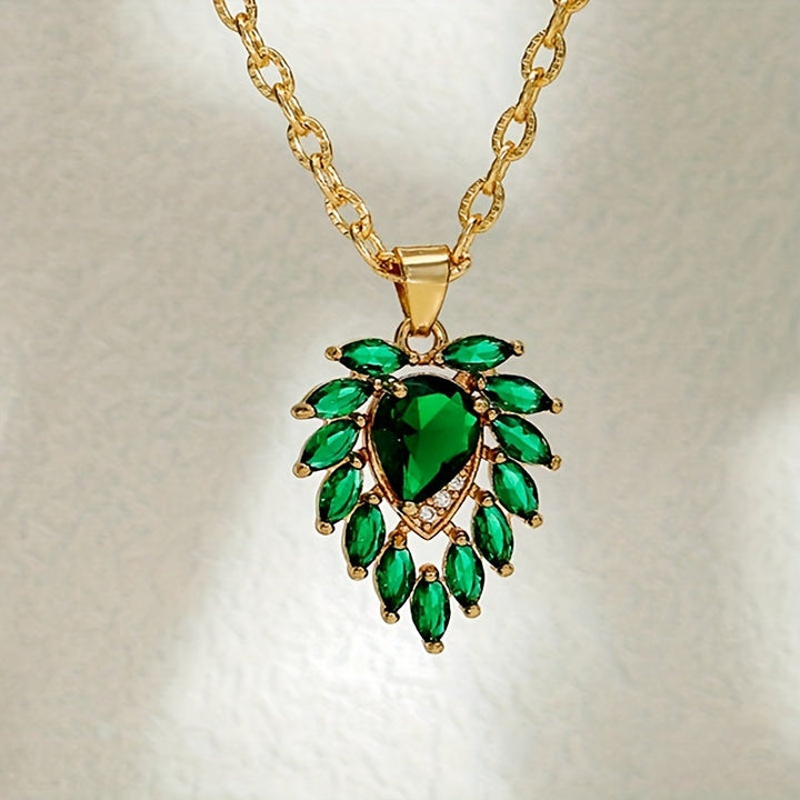 Collier Matilde w szmaragdzie | Złoto