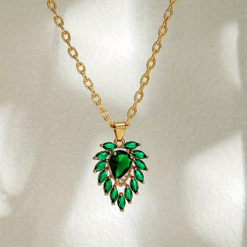 Collier Matilde w szmaragdzie | Złoto