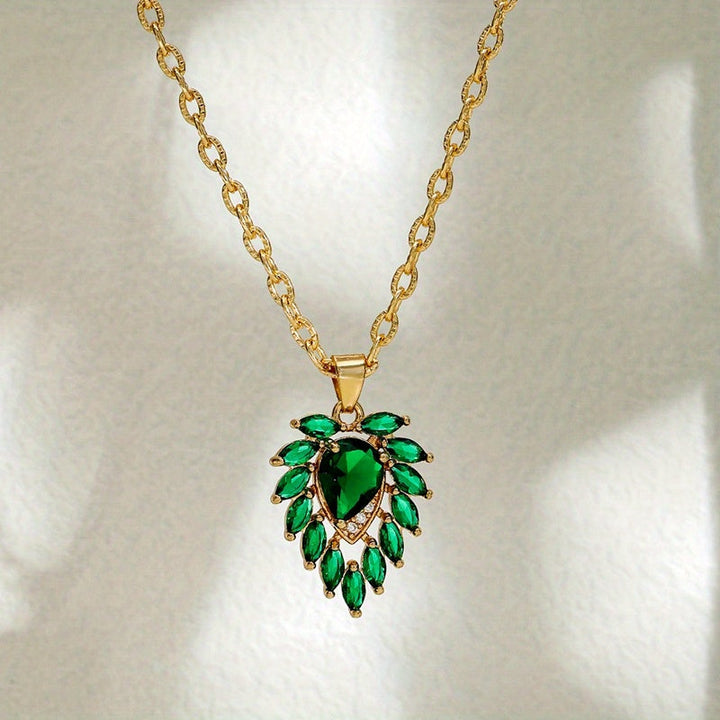 Collier Matilde w szmaragdzie | Złoto