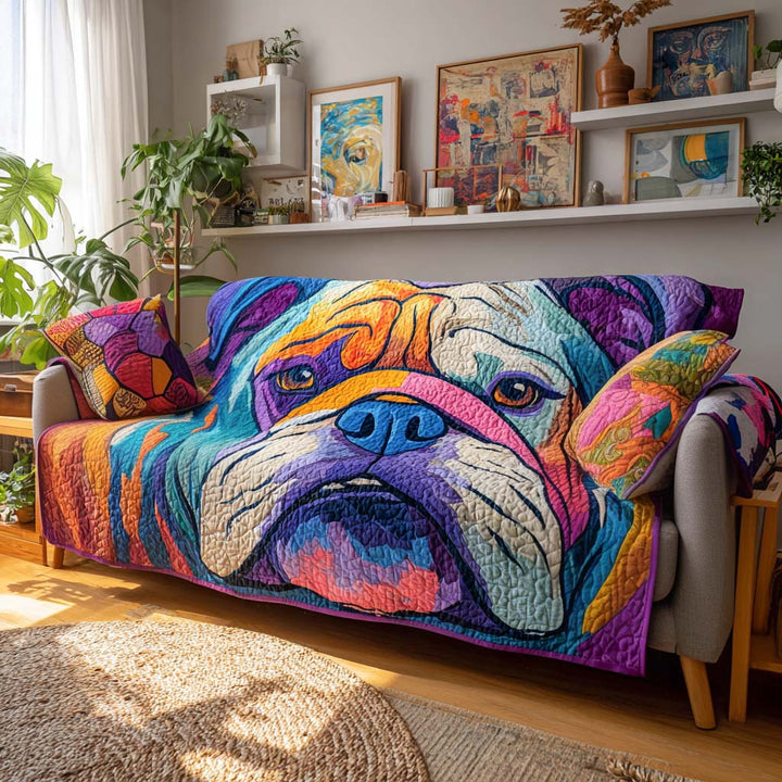 Rianne - Pikowana pokrowiec na sofę Bulldog