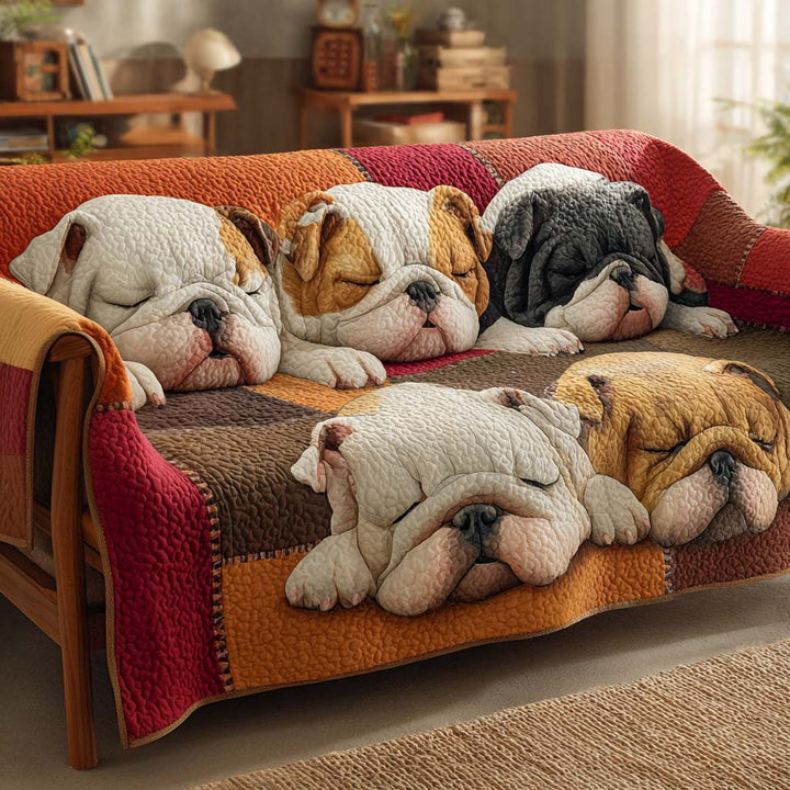 Rianne - Pikowana pokrowiec na sofę Bulldog