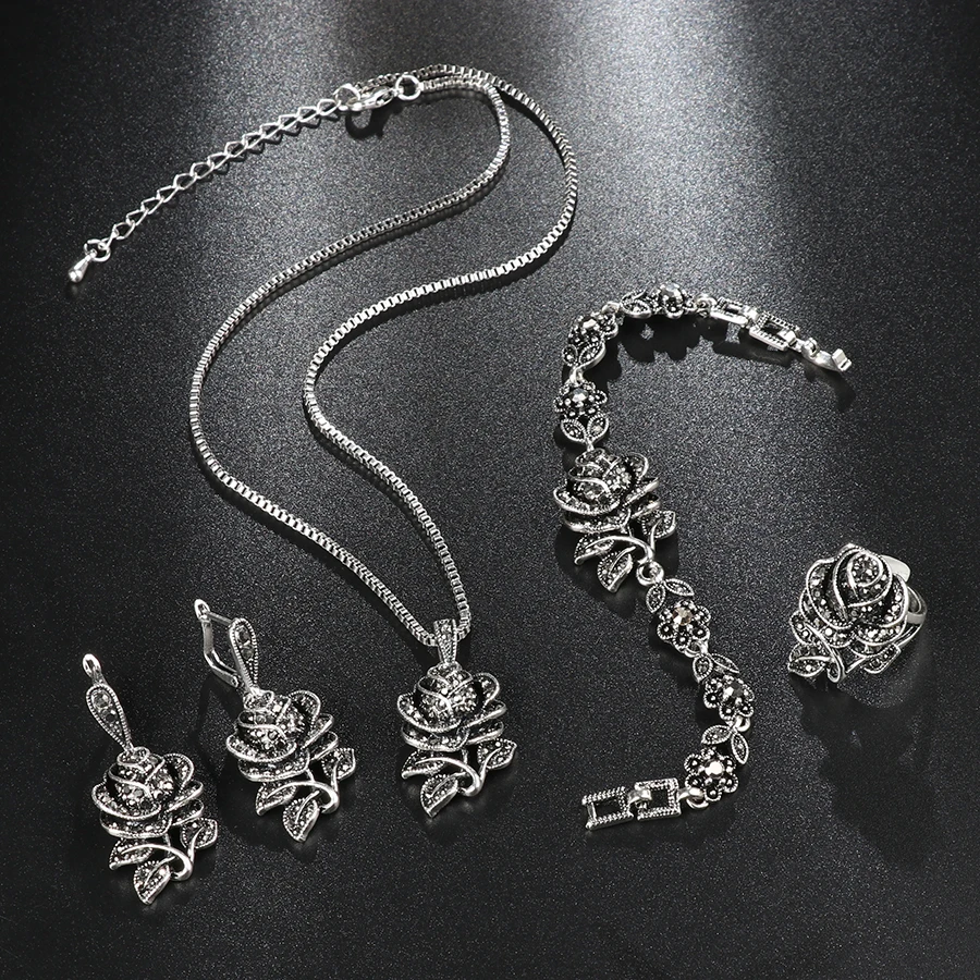 Elegancki zestaw z brylantami | Białe złoto