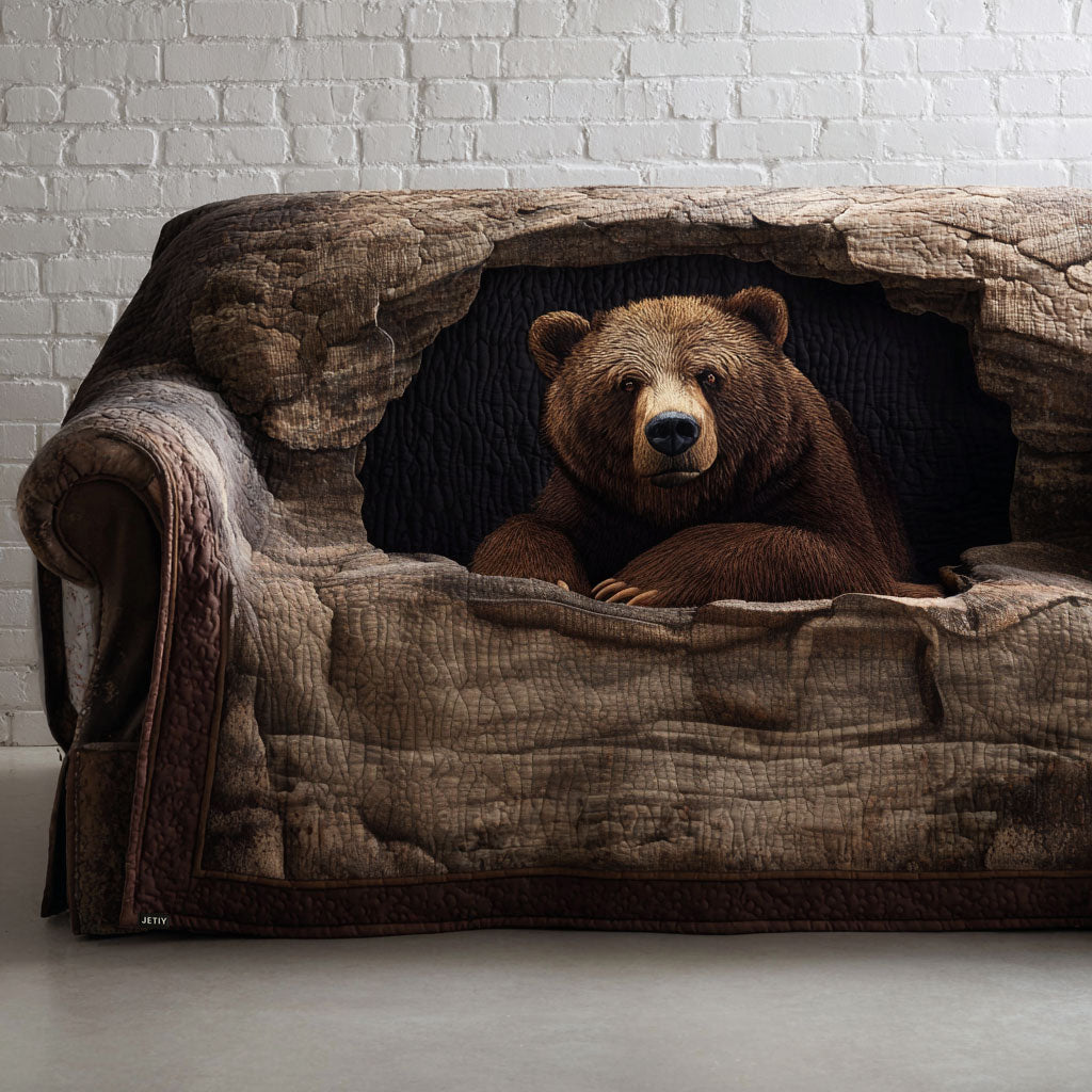 Sietske - Pikowana narzuta na sofę Bear Grizzly