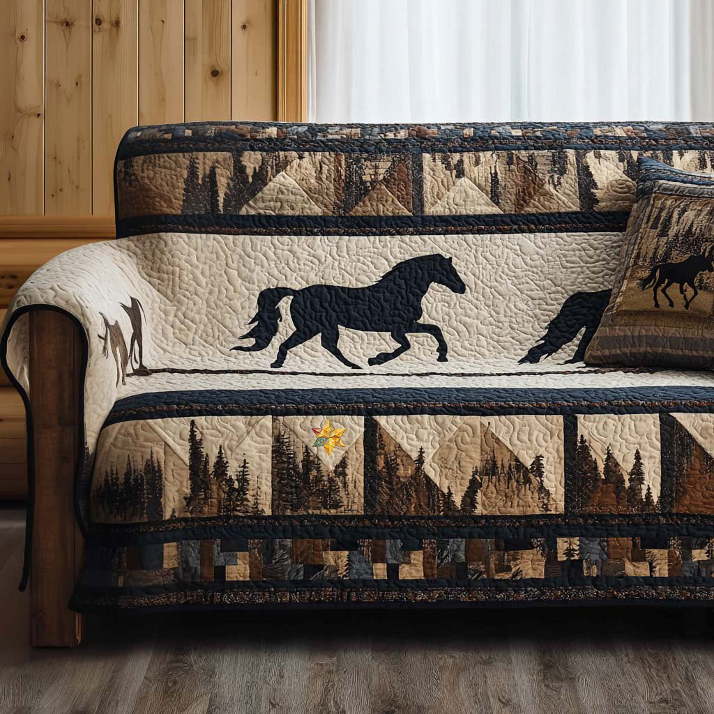 Manon - Pikowana pokrowiec na sofę w stylu western