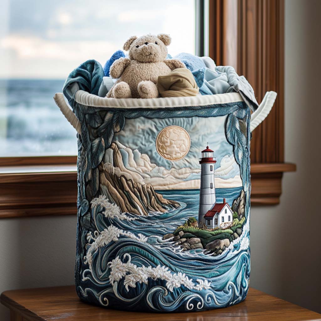 Wyściełany Kosz na Pranie - Marzenie Zatoki przy Latarni