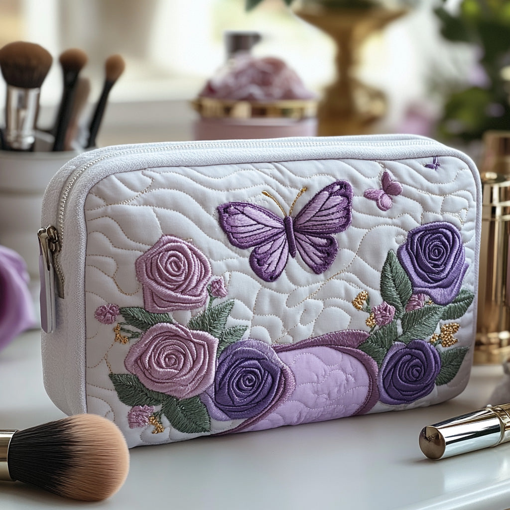Sophie - Pikowana kosmetyczka Elegancka Fioletowa