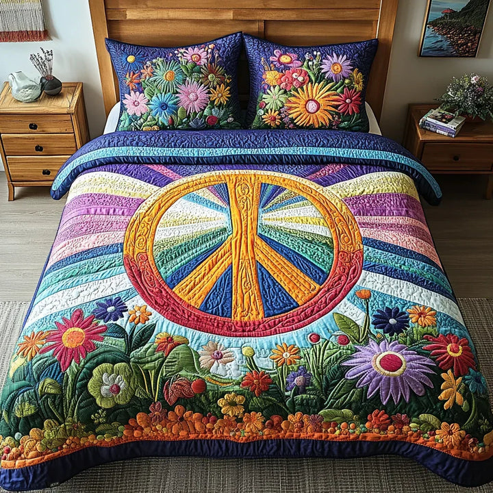3-częściowy zestaw poszewek na kołdrę - Tie-Dye Marzenia