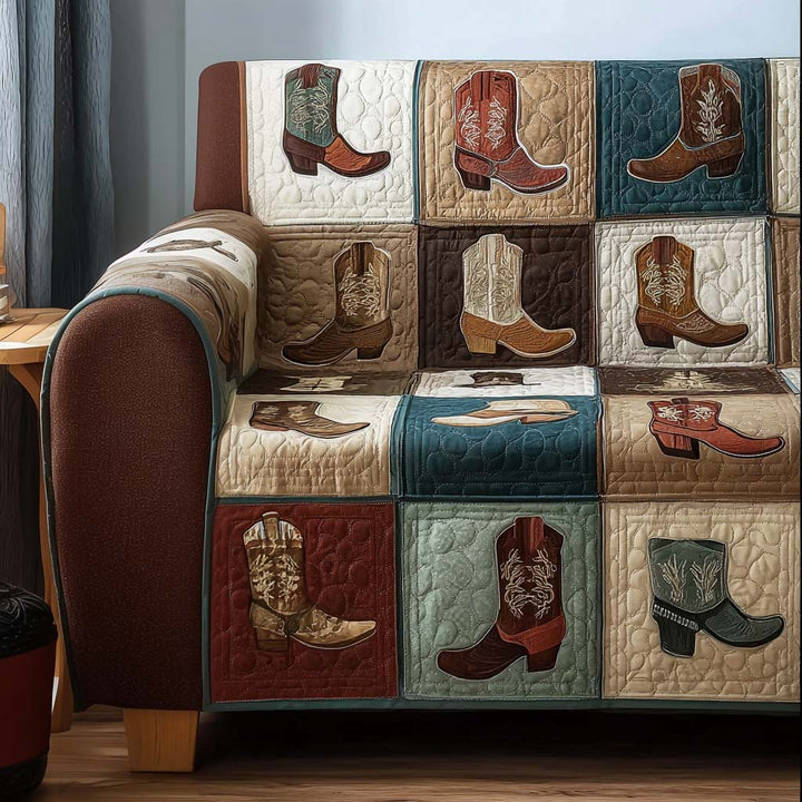 Maaike - Pikowana pokrowiec na kanapę w stylu western