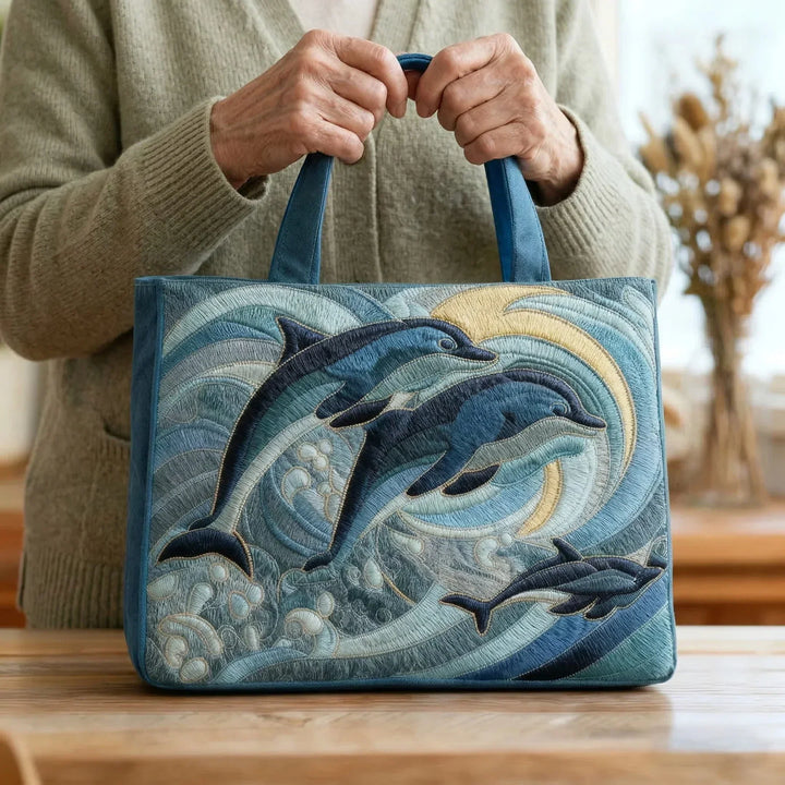 Ręcznie Robiona Torba - Delfin z Oceanu