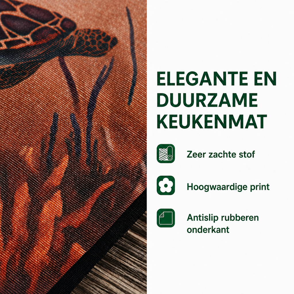 Mechteld - Dywanik kuchenny na Boże Narodzenie z kwiatami zimowymi